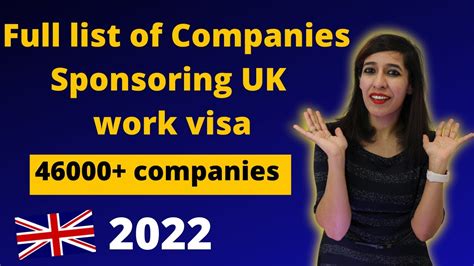 ukimmigration UK Charity Visa 20. . List of companies that can sponsor visa in uk